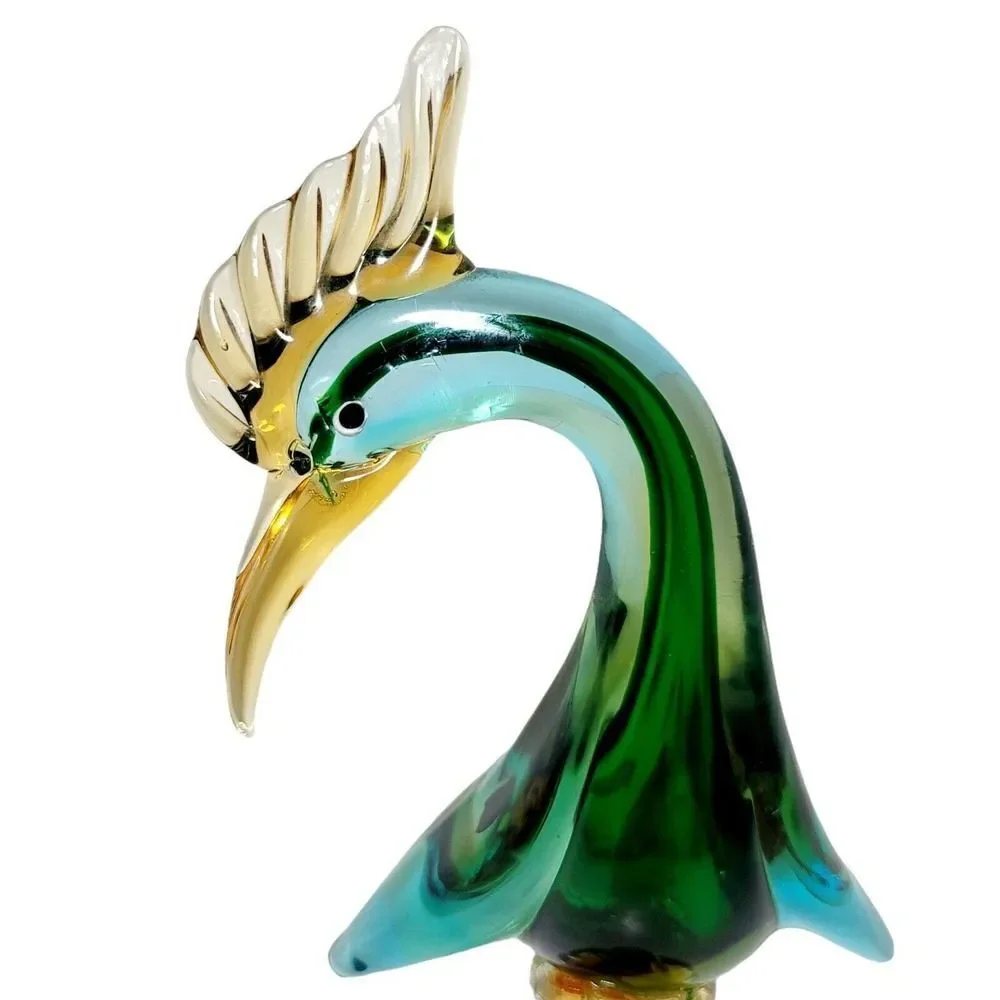 Jordan Import JIC‎ Multi Colored Murano Italian Art Glass Swan Duck Bird Figure